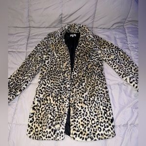 Faux Fur Coat - Leopard